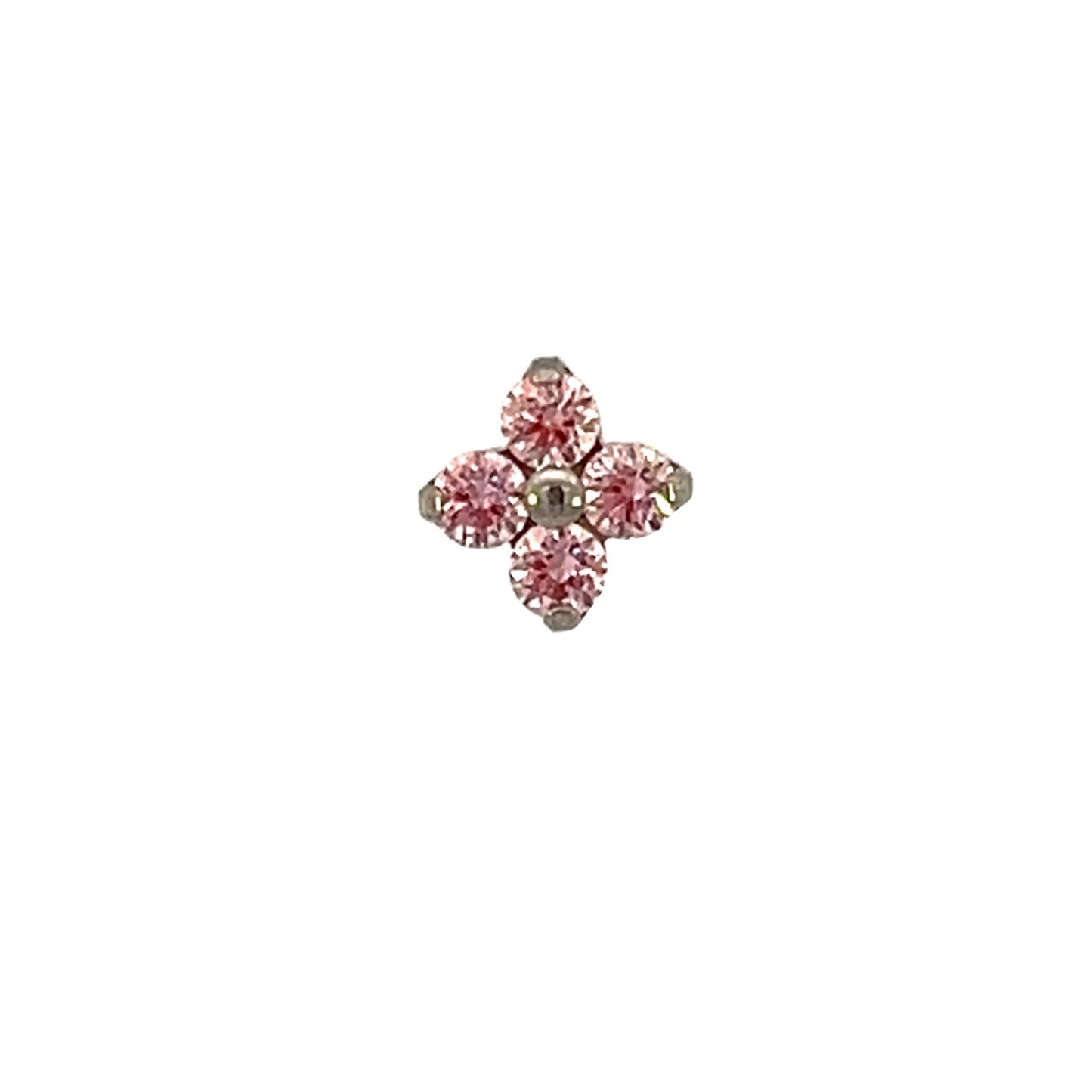 Forte with Faceted Gems - Titanium - Threadless