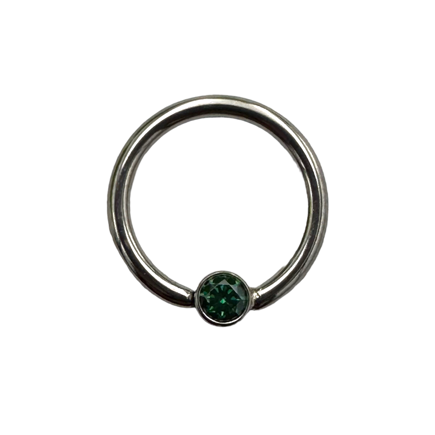 Titanium Fixed Bezel Gem and Opal Rings (Horizontal)