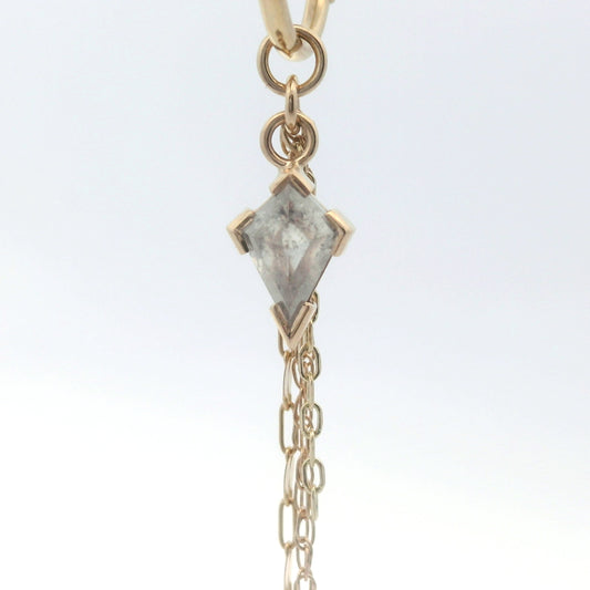 Chain Charm - Grey Diamond Kite Yellow Gold