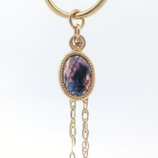 Chain Charm - Oval Winza Sapphire Yellow Gold