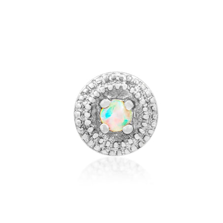 Double Milgrain with Gem - Round