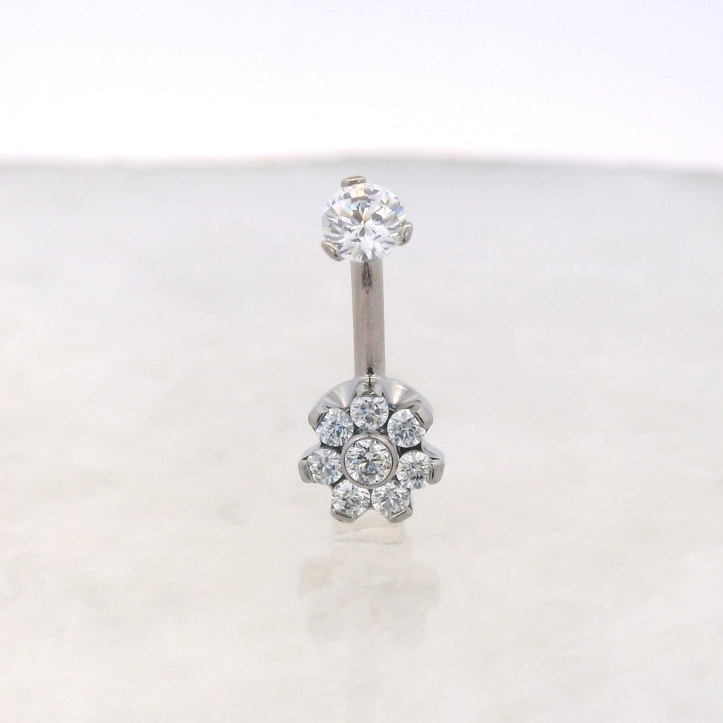 Flower Gem Navel Curve - POST ONLY