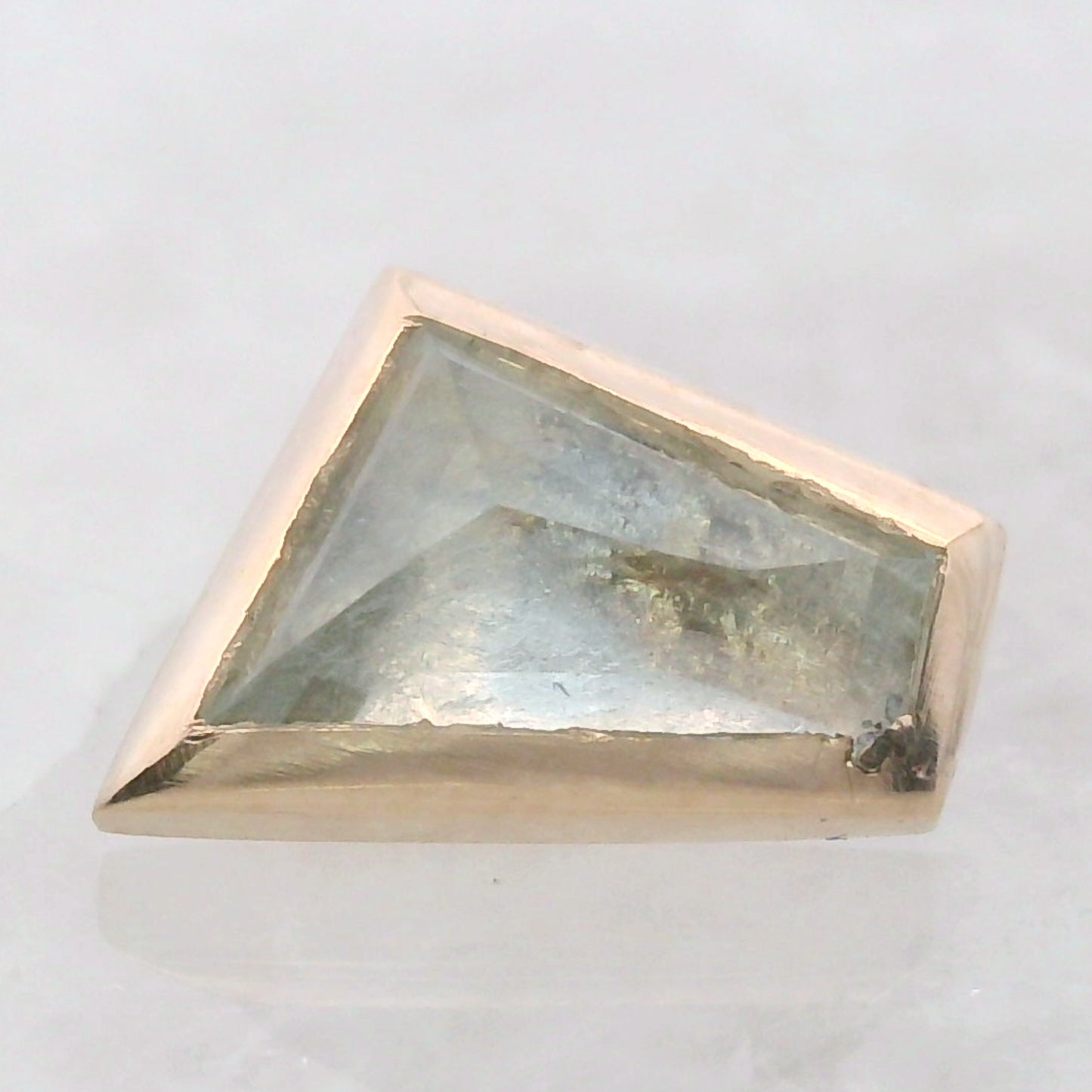 Geo Cut Aquamarine Bezel End