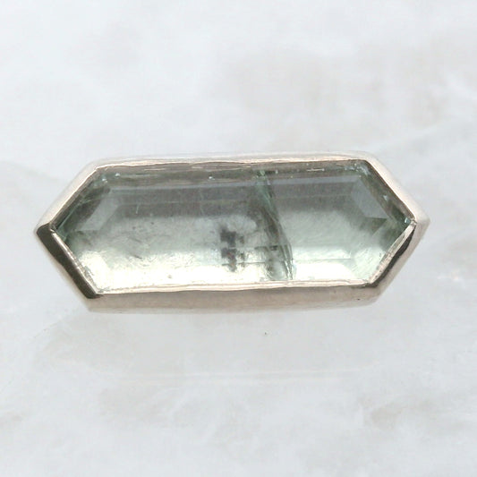 Imperfect Aquamarine Rupee Bezel End