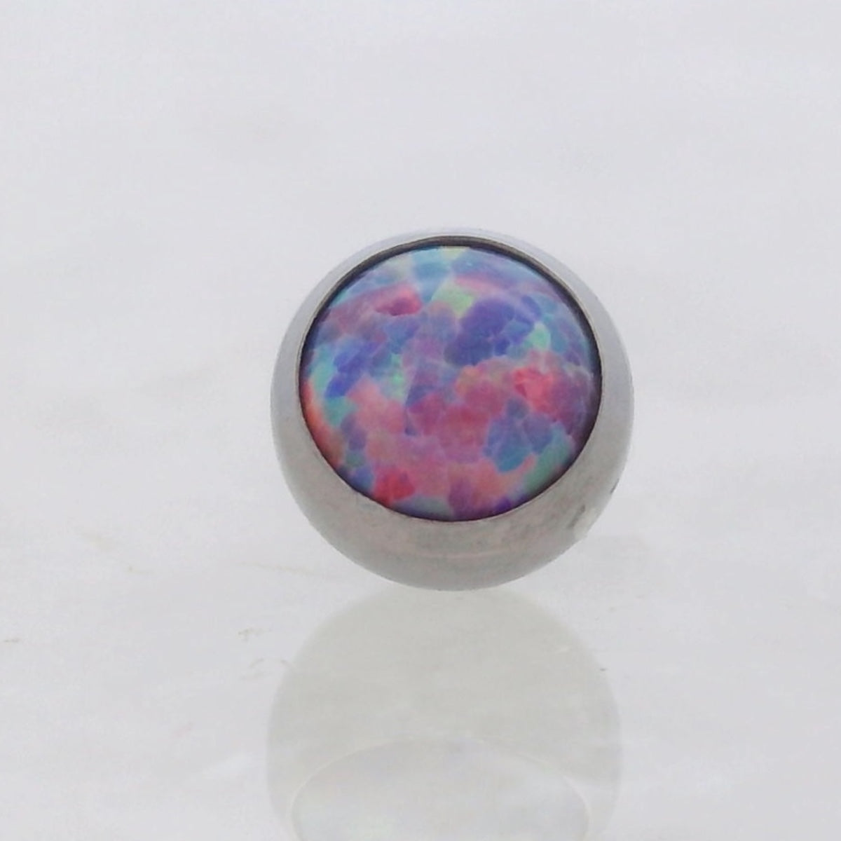 Gem Ball Opal - Titanium - Threaded