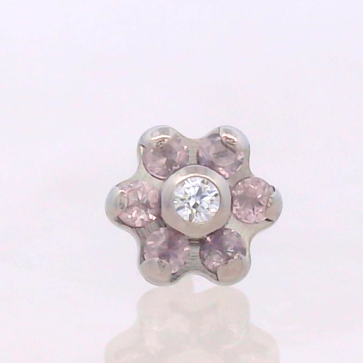 Flower (6 Petal) - Faceted Gems - Threaded