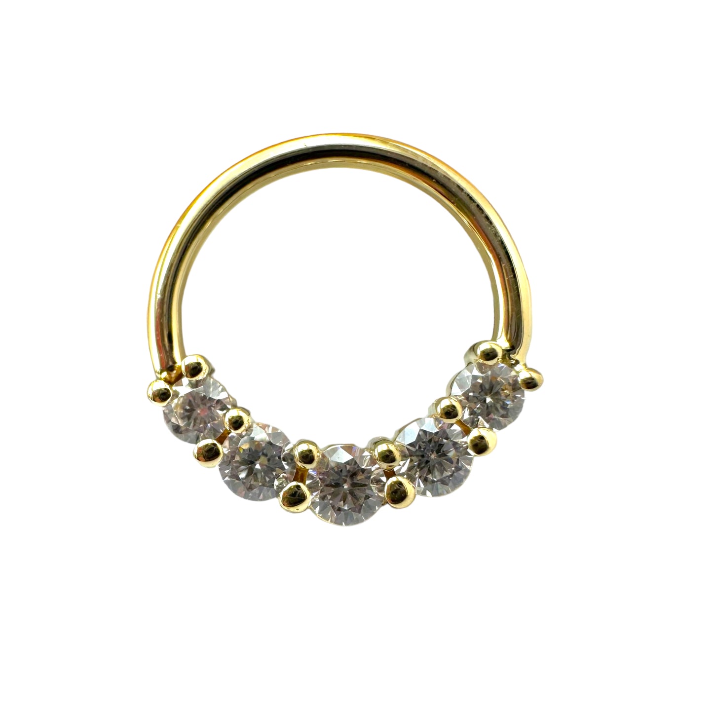 Prong Set 5 Gem Seam Ring