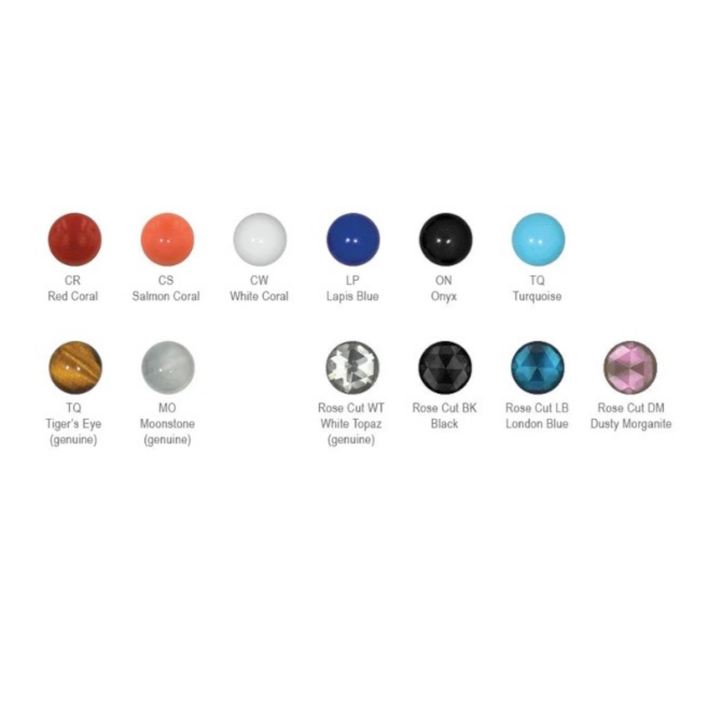 Discounted Stone Cabochon in Titanium Bezel Setting - Threadless