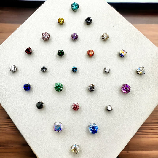 Discounted Faceted Gem Titanium Prong - Threadless