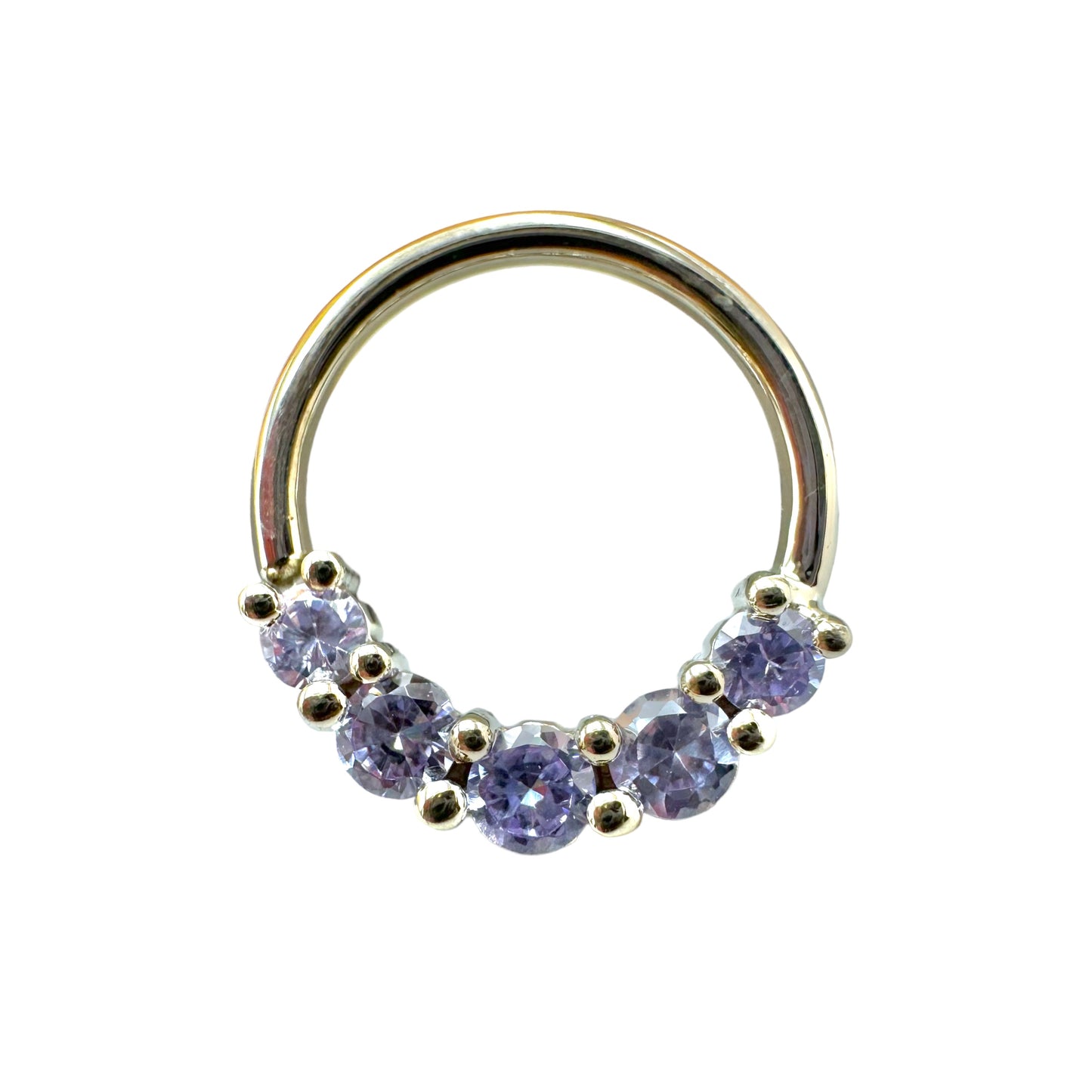 Prong Set 5 Gem Seam Ring