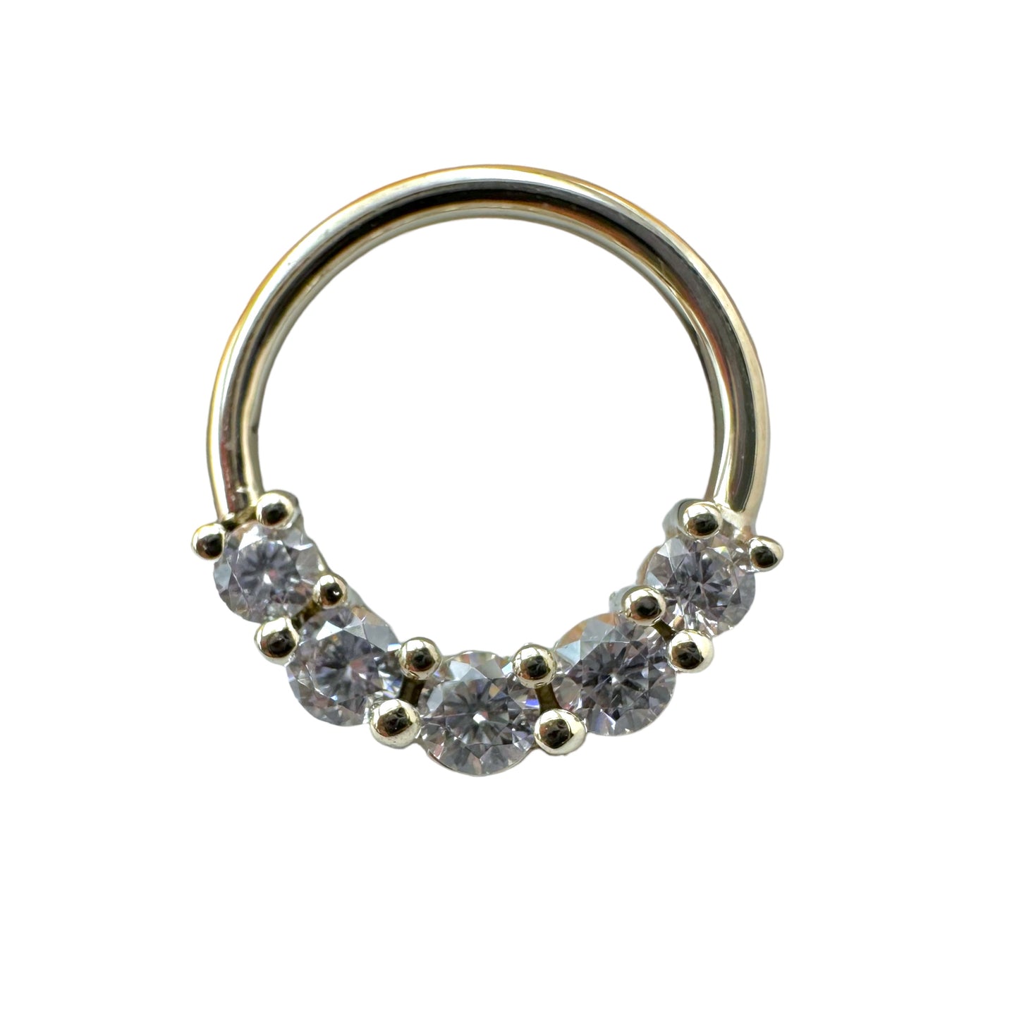 Prong Set 5 Gem Seam Ring