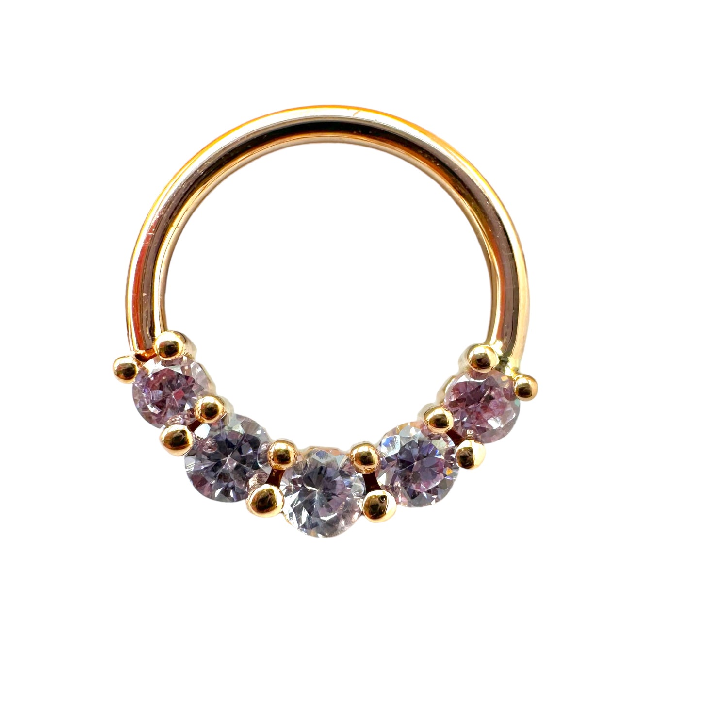 Prong Set 5 Gem Seam Ring