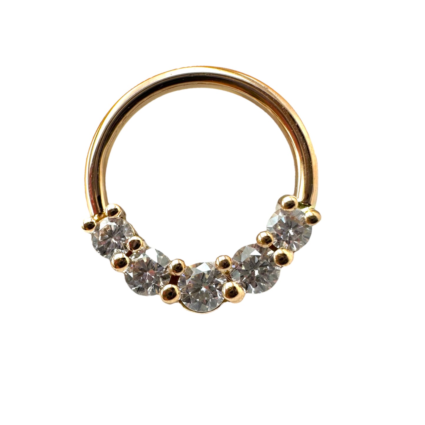 Prong Set 5 Gem Seam Ring