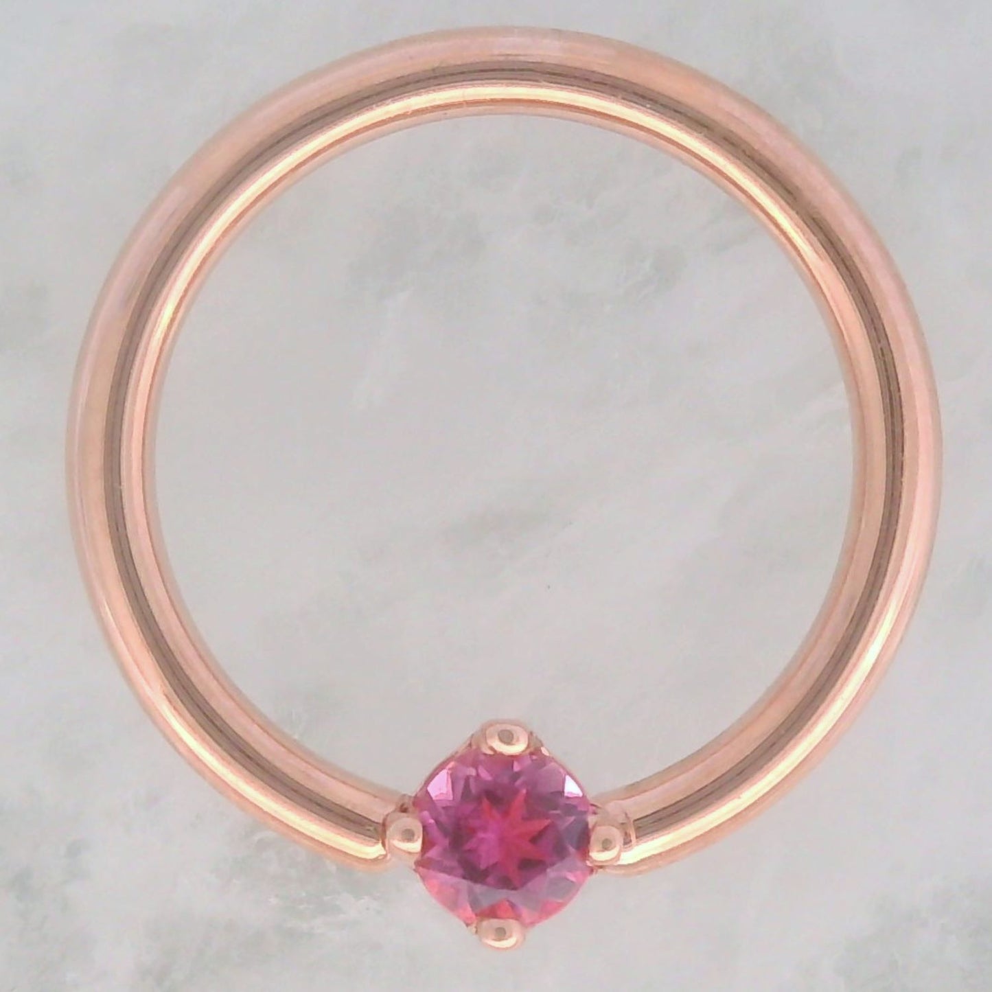 Gold Fixed Prong Gem Rings (Horizontal)