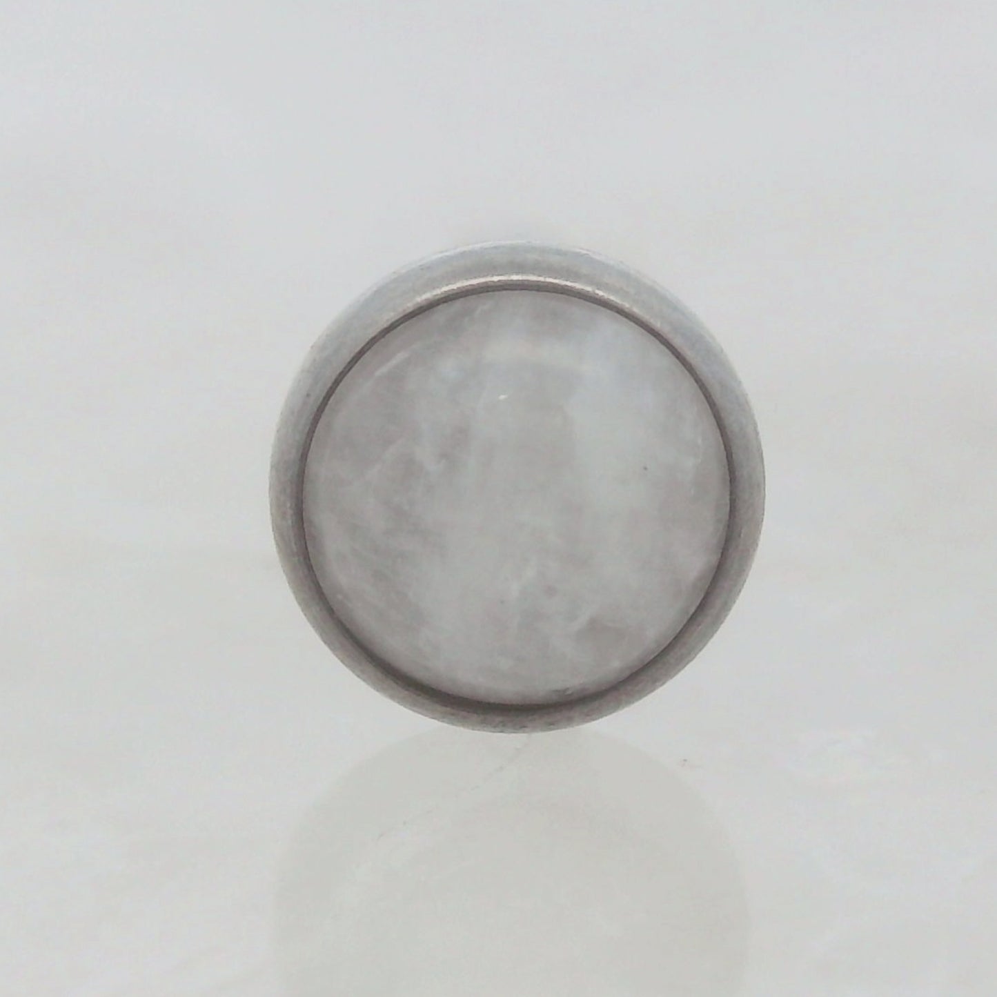 Stone Cabochon in Titanium Bezel Setting - Threadless