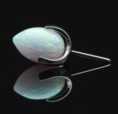 Prong Set Opal & Stone Bullet - Threaded