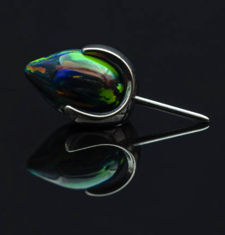 Prong Set Opal & Stone Bullet - Threaded