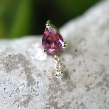 Pear with Diamond Dangle