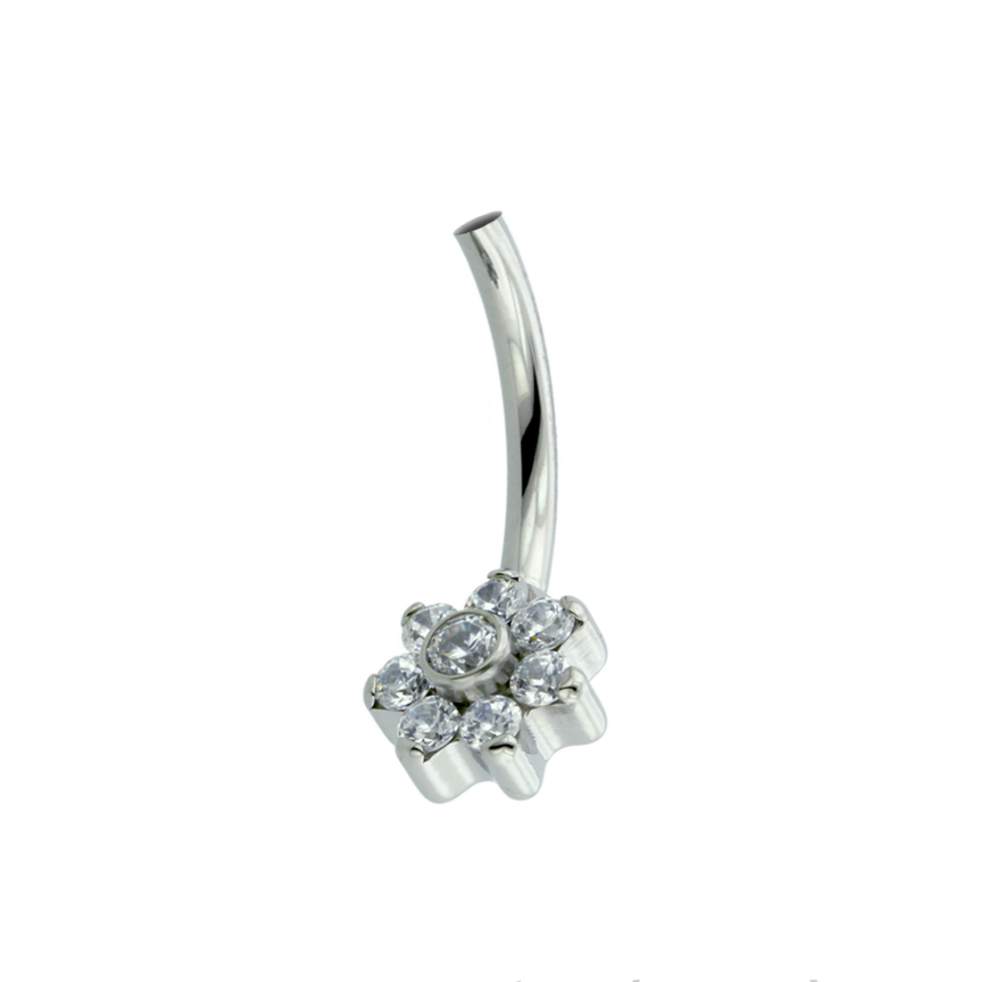 Flower Gem Navel Curve - POST ONLY