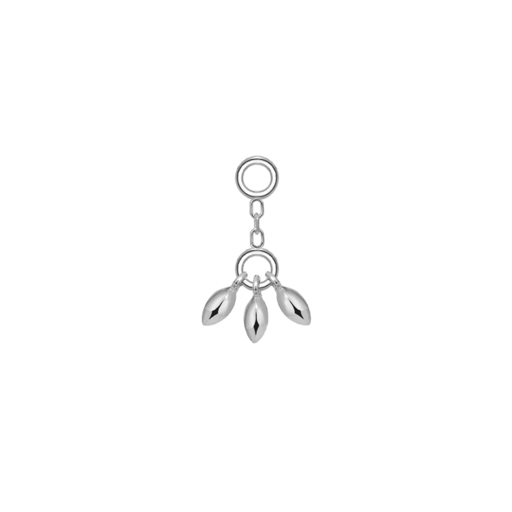 Triple Marquise Bead Tassel Chain Charm