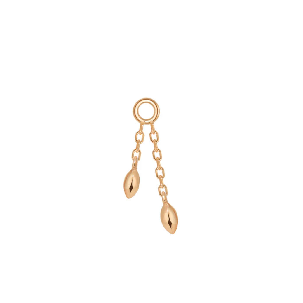Double Marquise Bead Drop Charm
