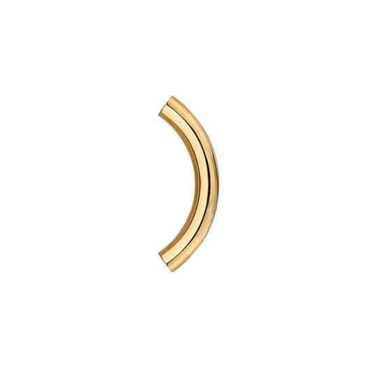 Gold Curved Barbell - POST ONLY - Internally Threaded