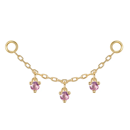 Dripping Three Gem Chain Attachment
