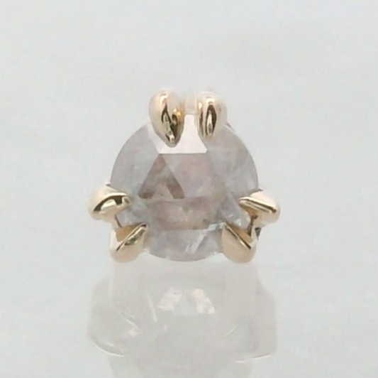 Triple Double Claw Prong Icy Diamond