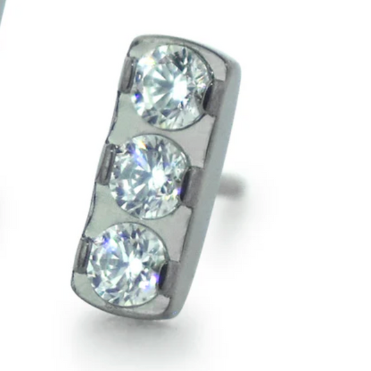 Gem Bar - Titanium - Threadless