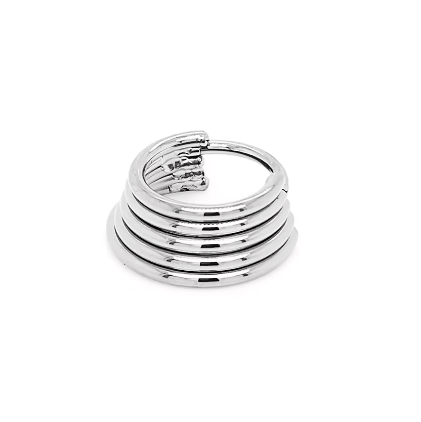 Titanium Quintuple Hinged Ring