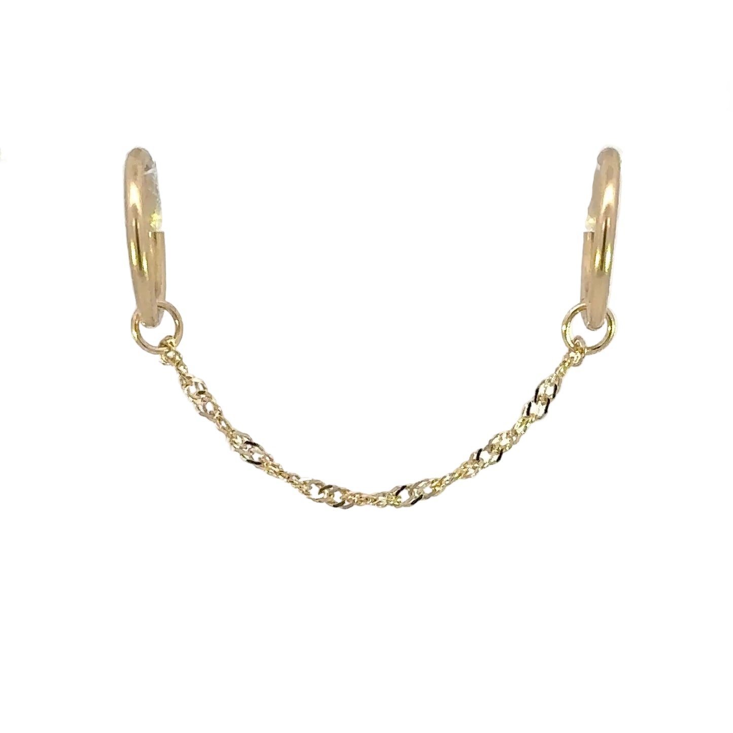 Singapore Chain 1.2mm - 14k Yellow Gold - Single Draping Chain