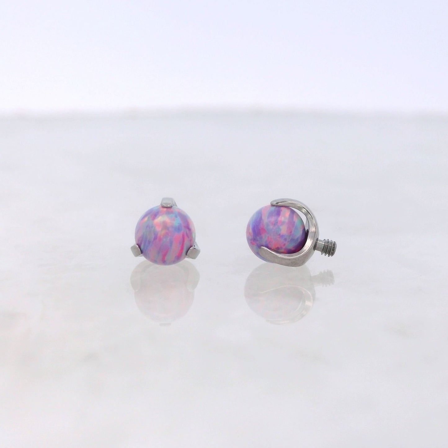 Prong Set Round Opals & Stones - Threaded