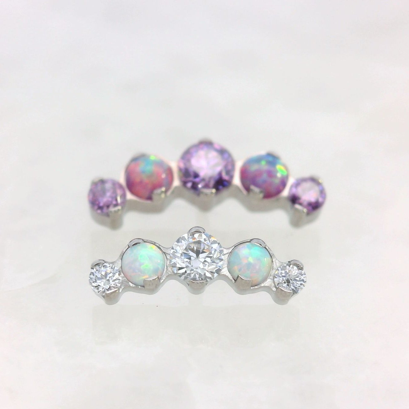 Prium - Single Row - Faceted Gems and Opals