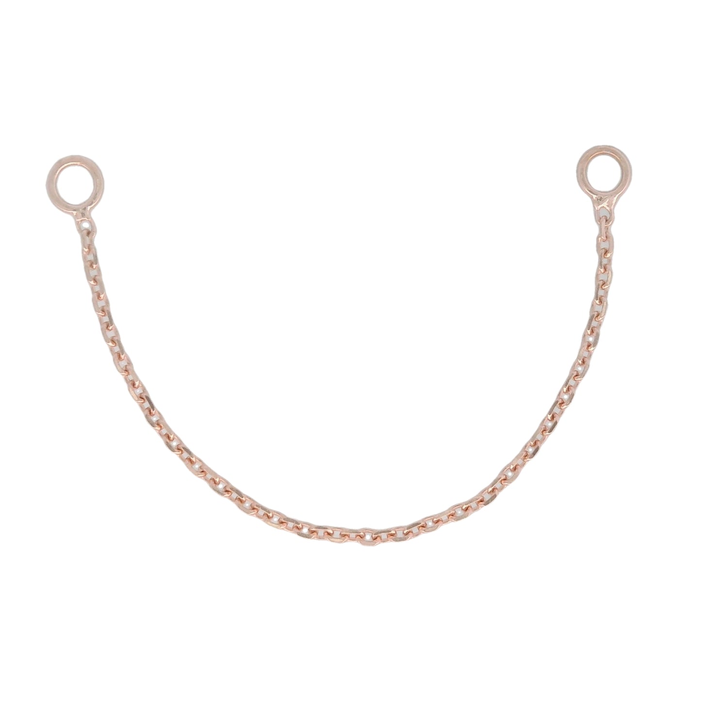 Round Cable Chain .8mm - 14k Rose Gold - Single Draping Chain