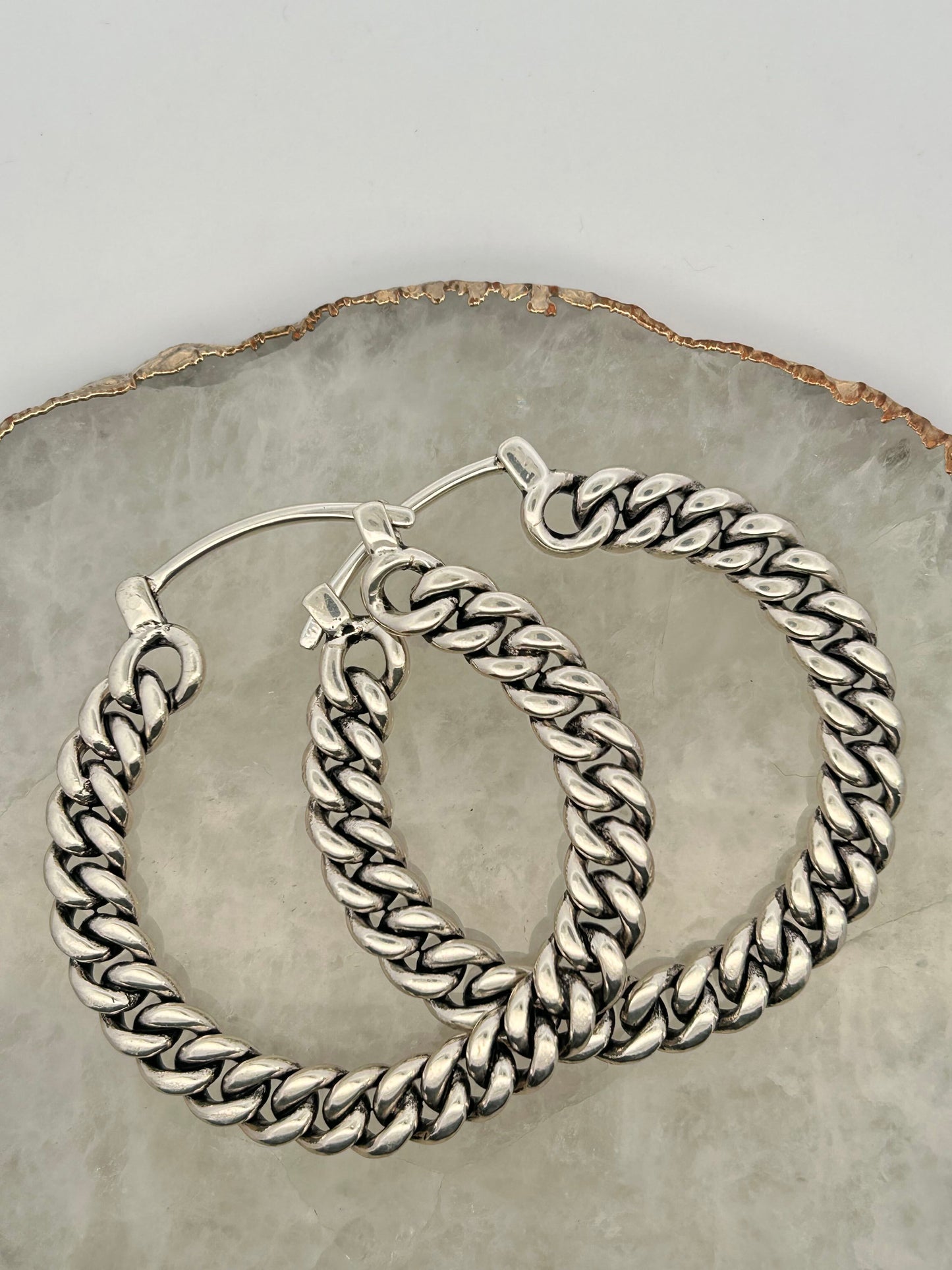 Curb Chain Hoops