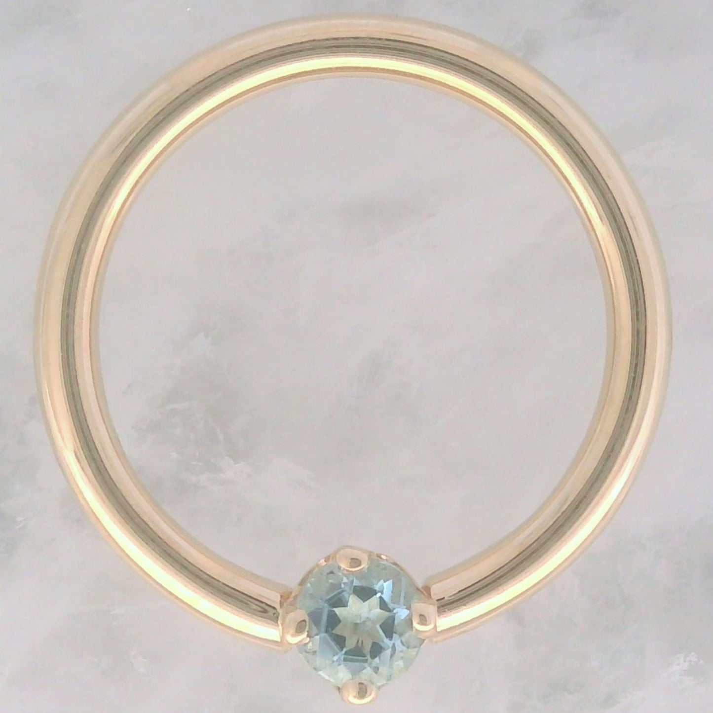 Gold Fixed Prong Gem Rings (Horizontal)