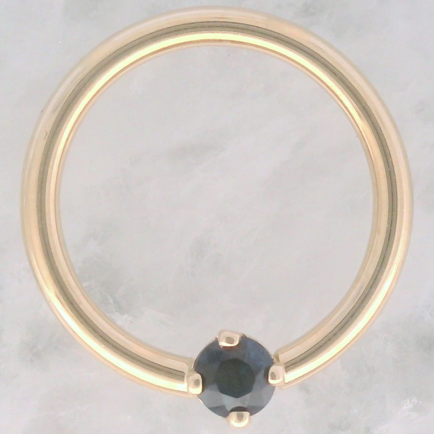 Gold Fixed Prong Gem Rings (Horizontal)