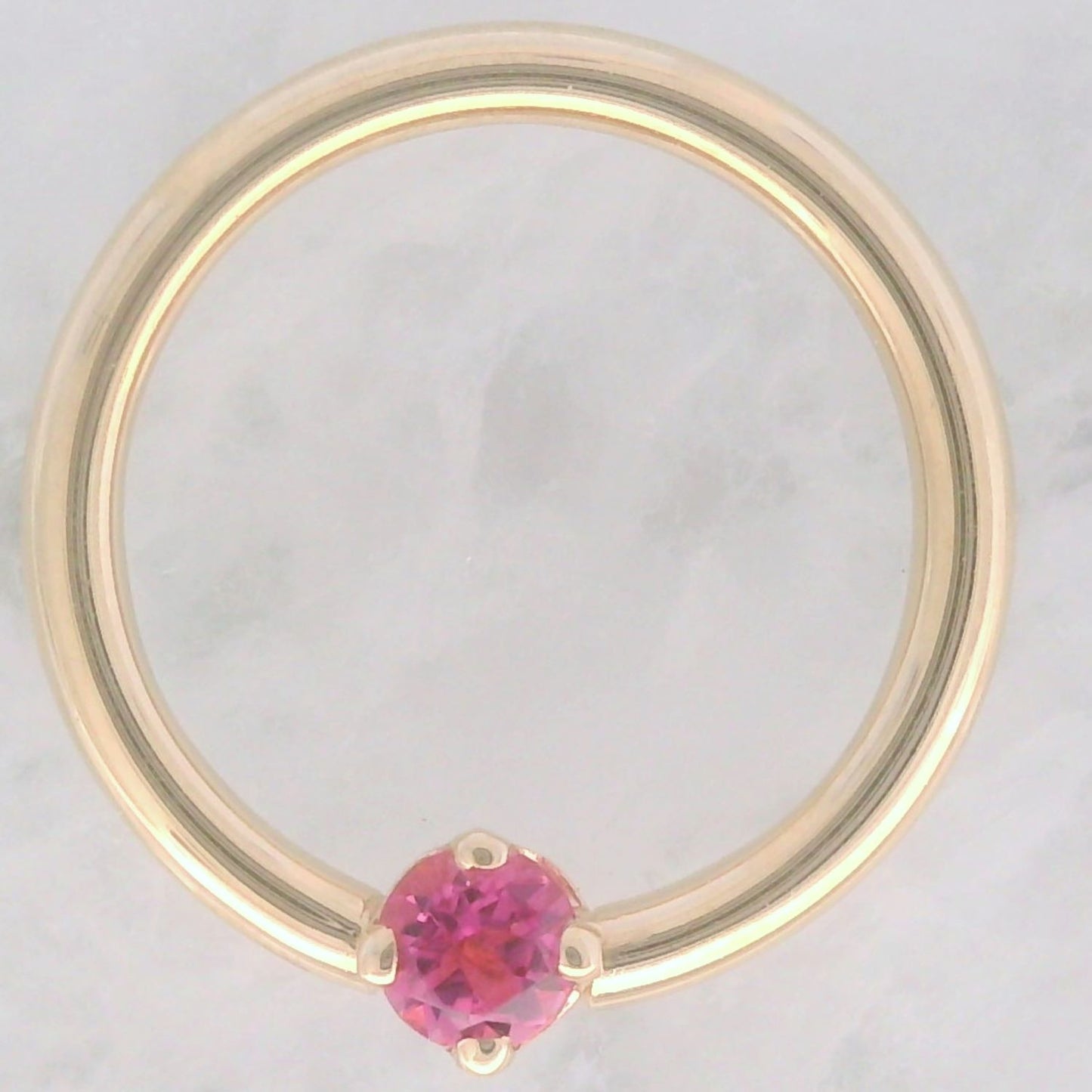 Gold Fixed Prong Gem Rings (Horizontal)