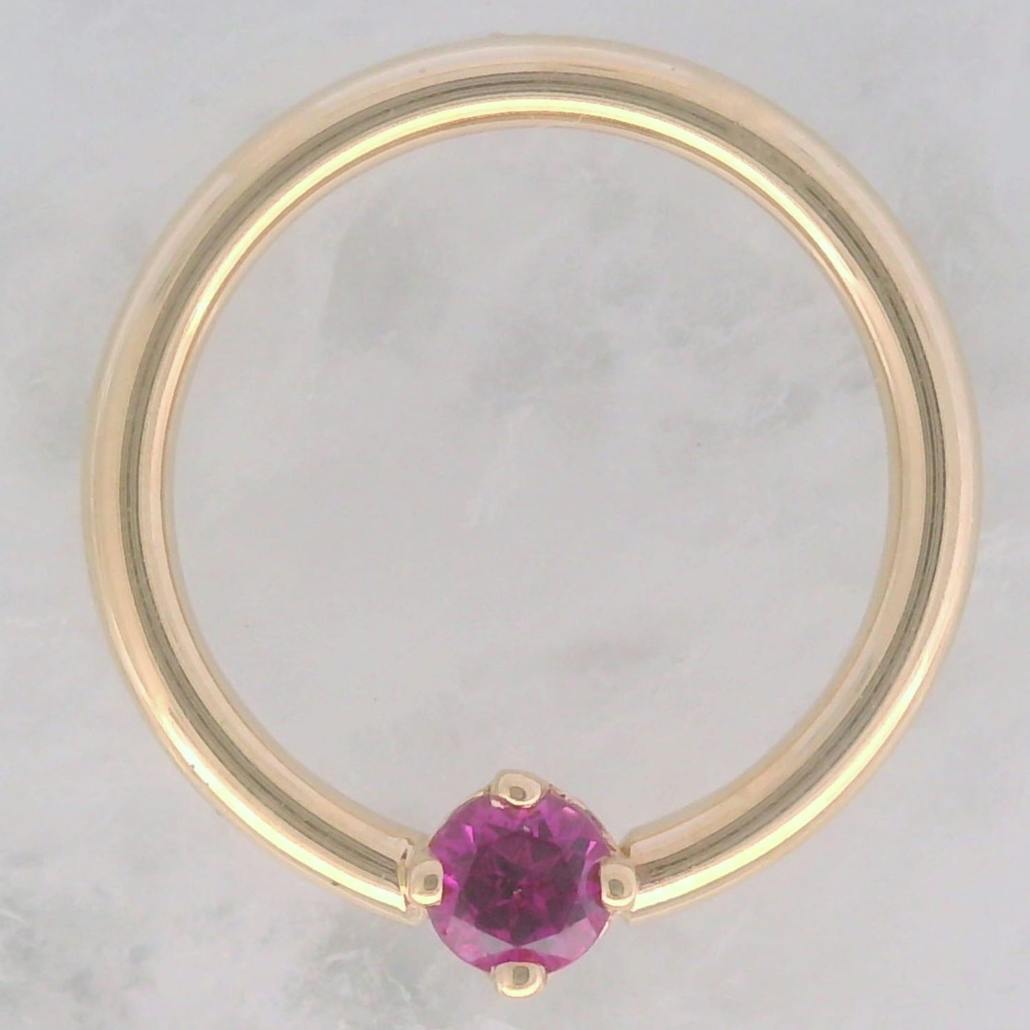 Gold Fixed Prong Gem Rings (Horizontal)