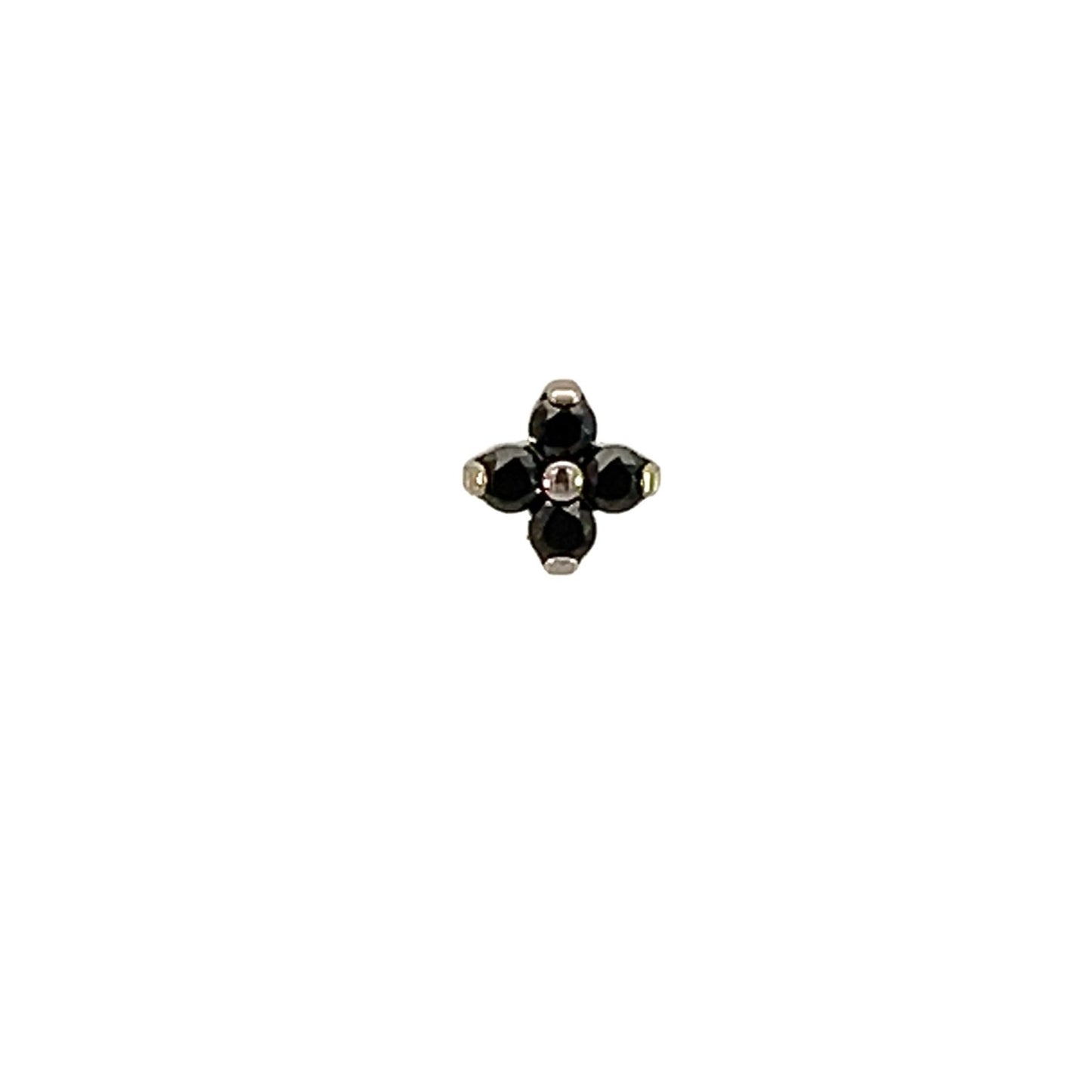 Forte with Faceted Gems - Titanium - Threadless