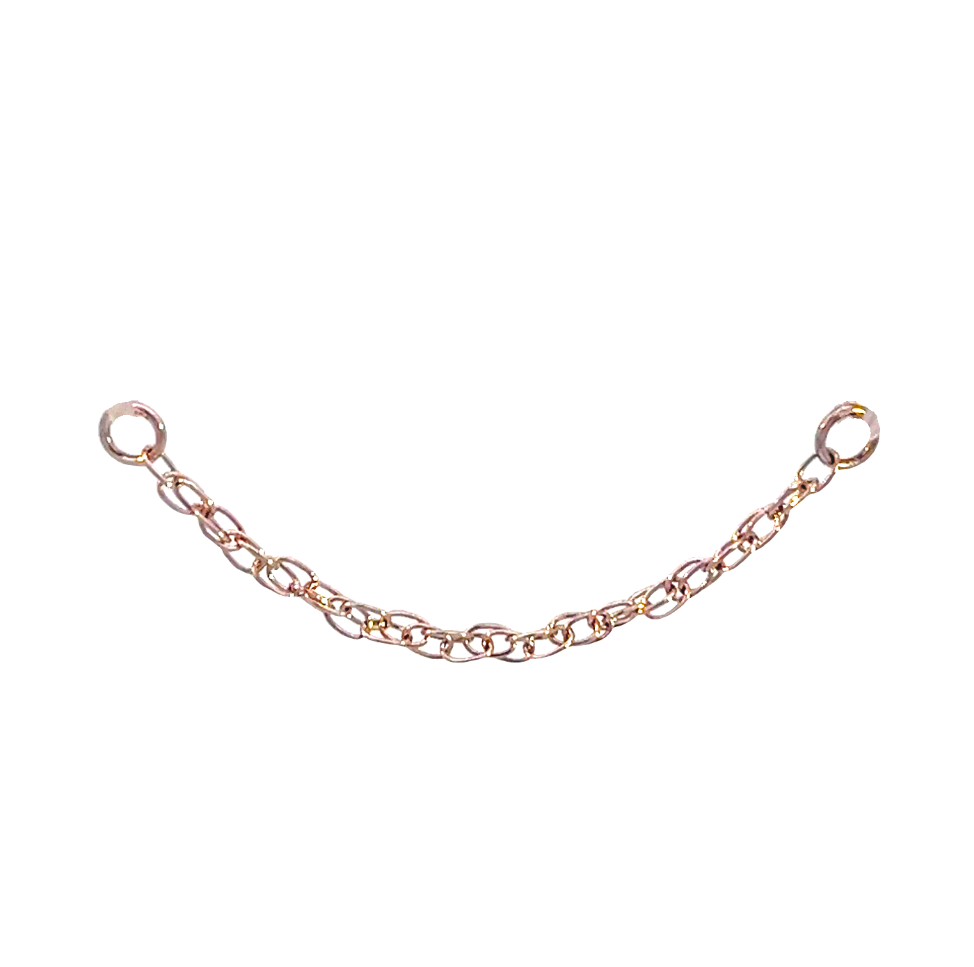 Rope Chain 1.25mm - 14k Rose Gold - Single Draping Chain