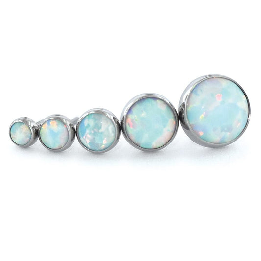 Discounted Opal Cabochon in Titanium Bezel Setting - Threadless