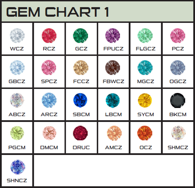 Prium - Two Rows - Smaller Gems On Bottom - Threaded
