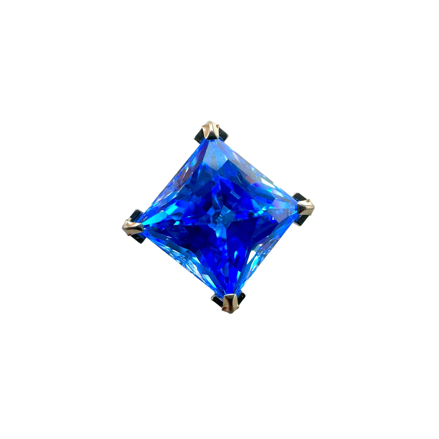 Princess Cut Prong Gems - Titanium - Threadless