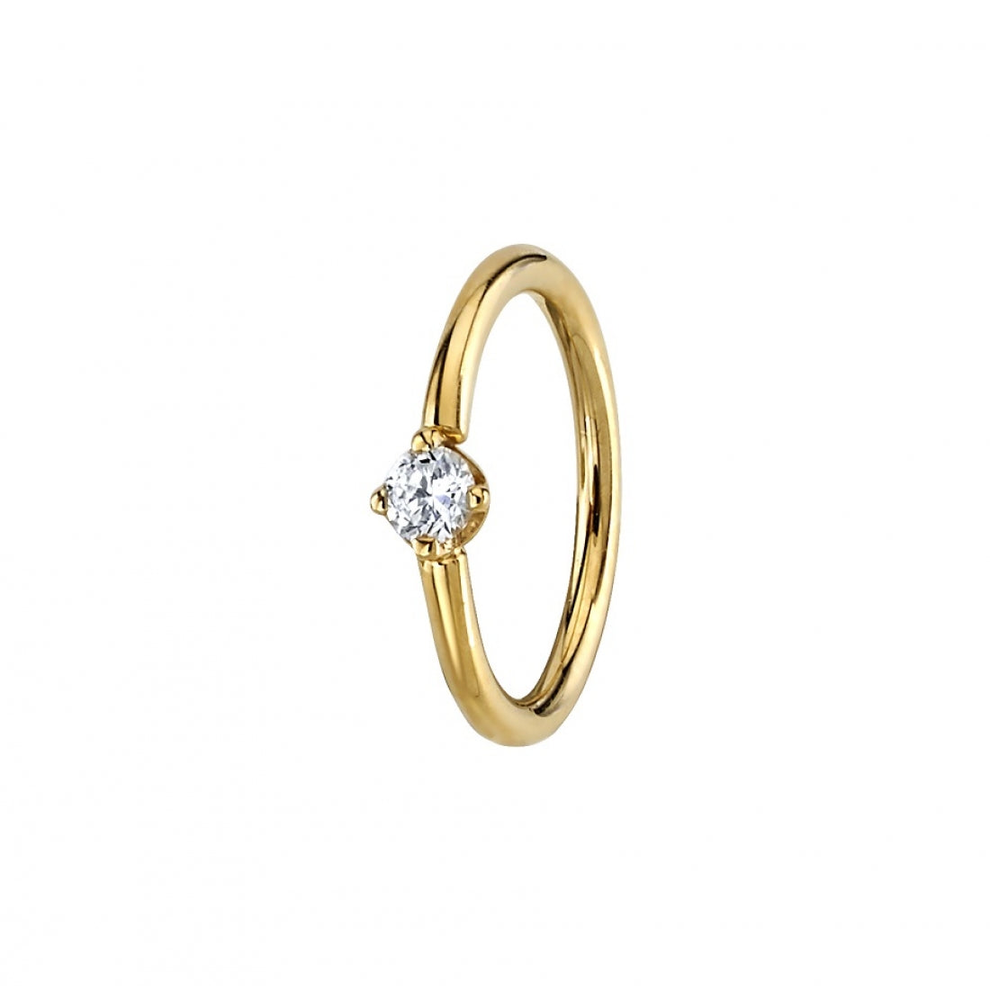 Fixed Prong Gem Ring (Vertical)