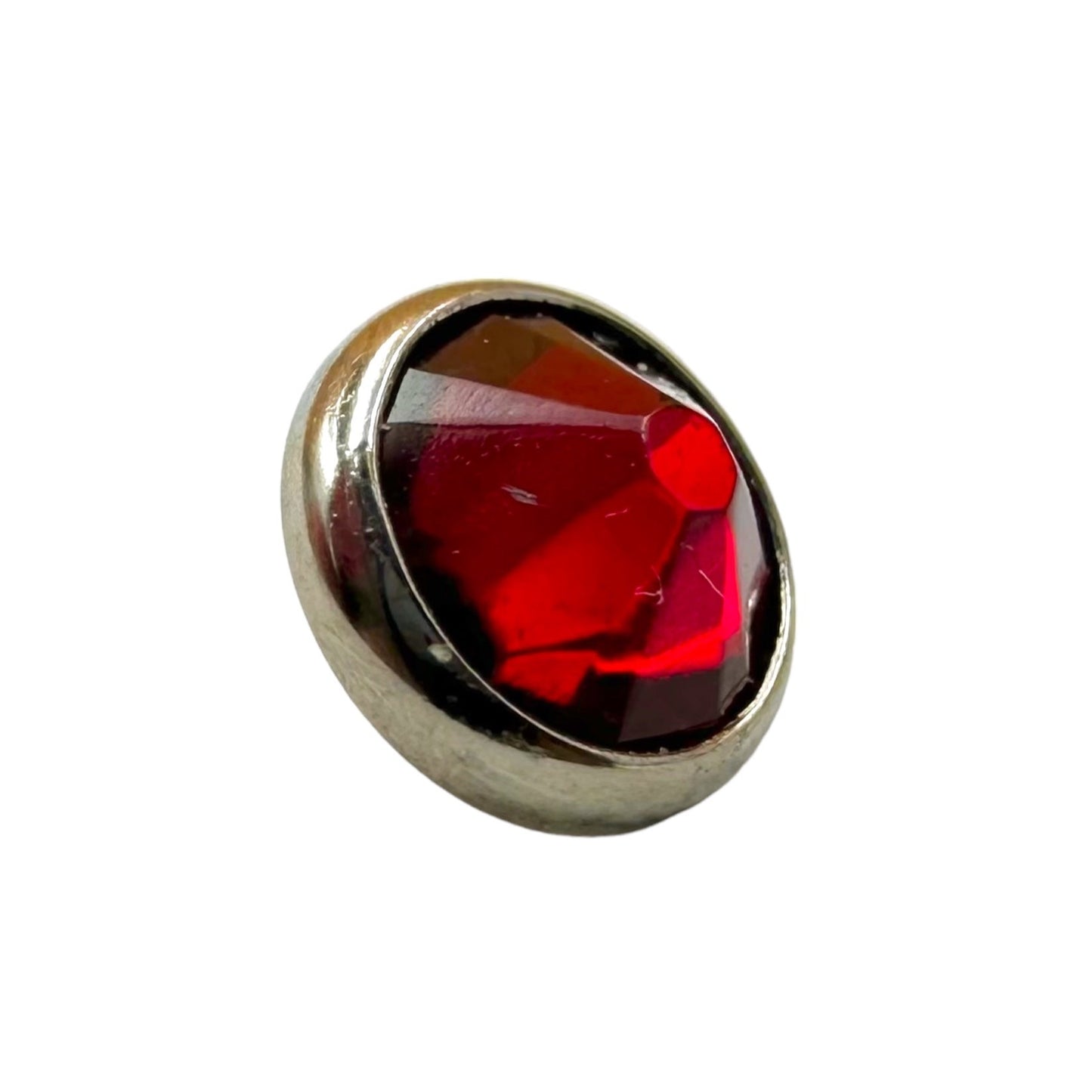 Titanium Flat Back Gems in Bezel Setting - Threaded