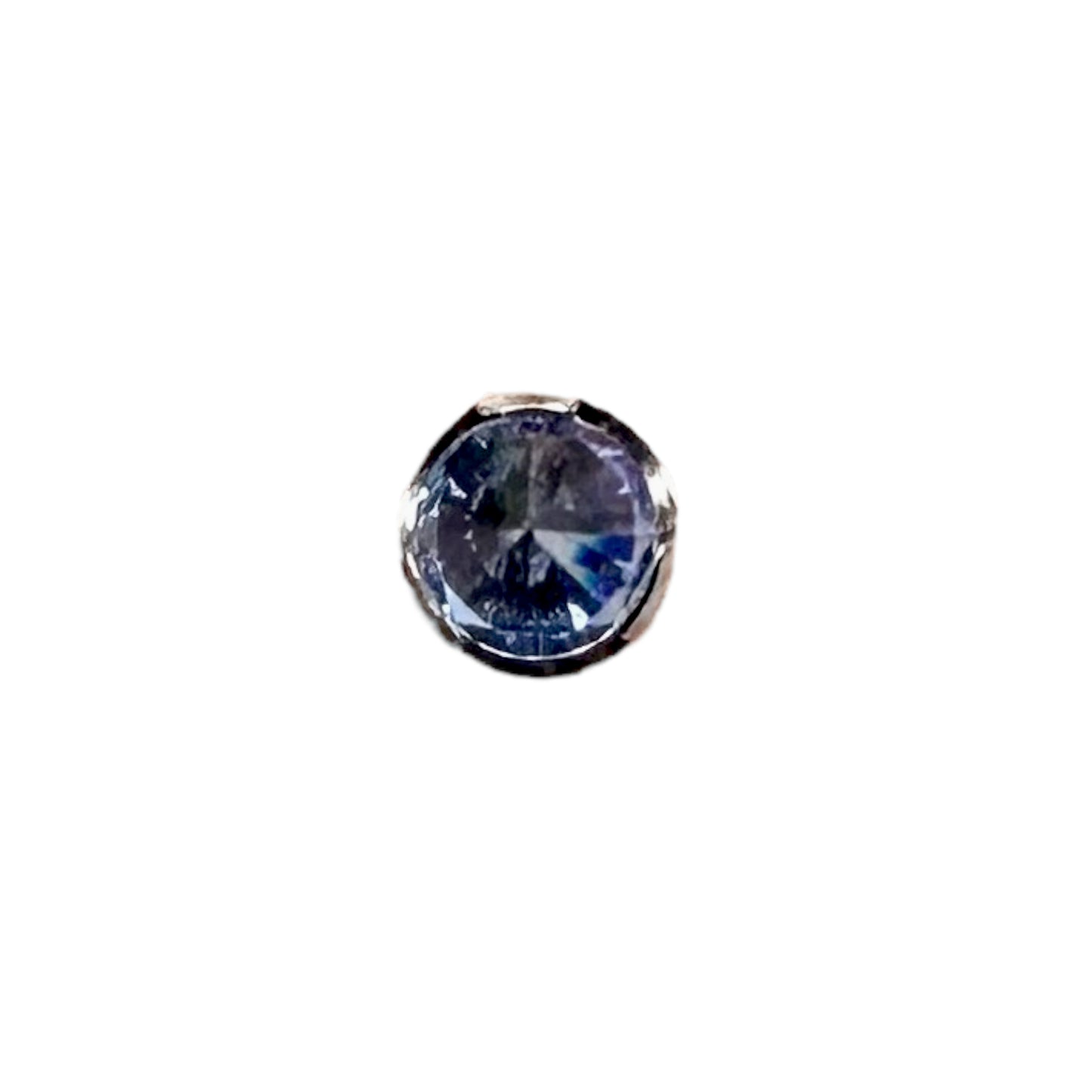 Prong Reverse Set Gem - Titanium - Threaded