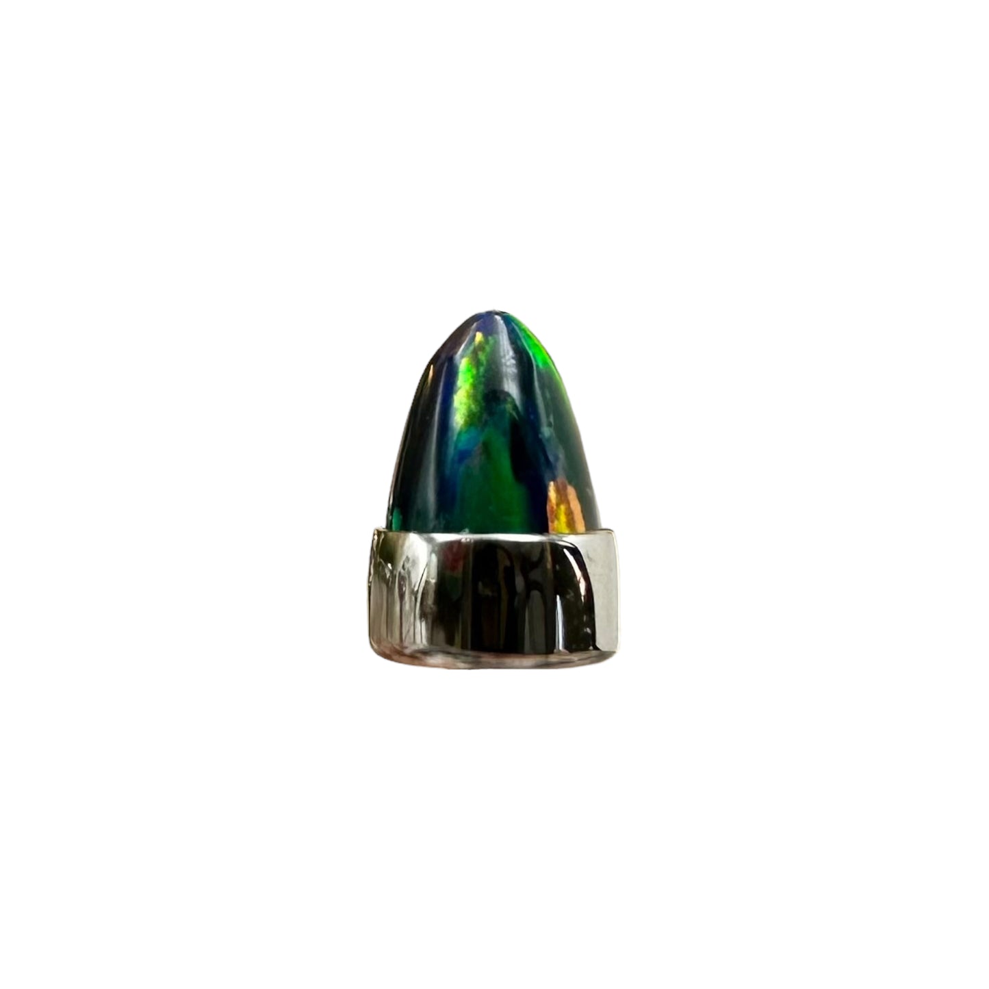 Bullet Opal and Stone in Bezel Setting - Steel - Threaded