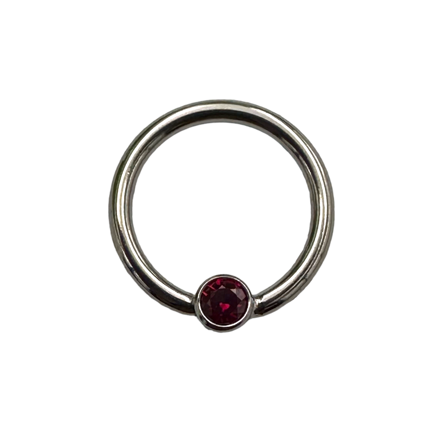 Titanium Fixed Bezel Gem and Opal Rings (Horizontal)