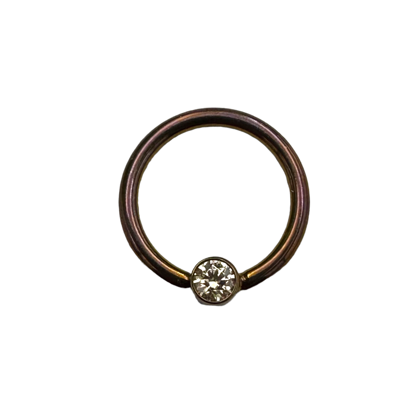 Titanium Fixed Bezel Gem and Opal Rings (Horizontal)